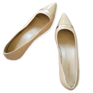 Talbots Genuine‎ Leather Apricot Pink Cap Toe Heel Size 8M